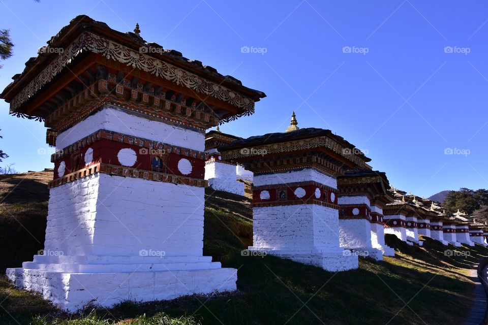 row of chortens