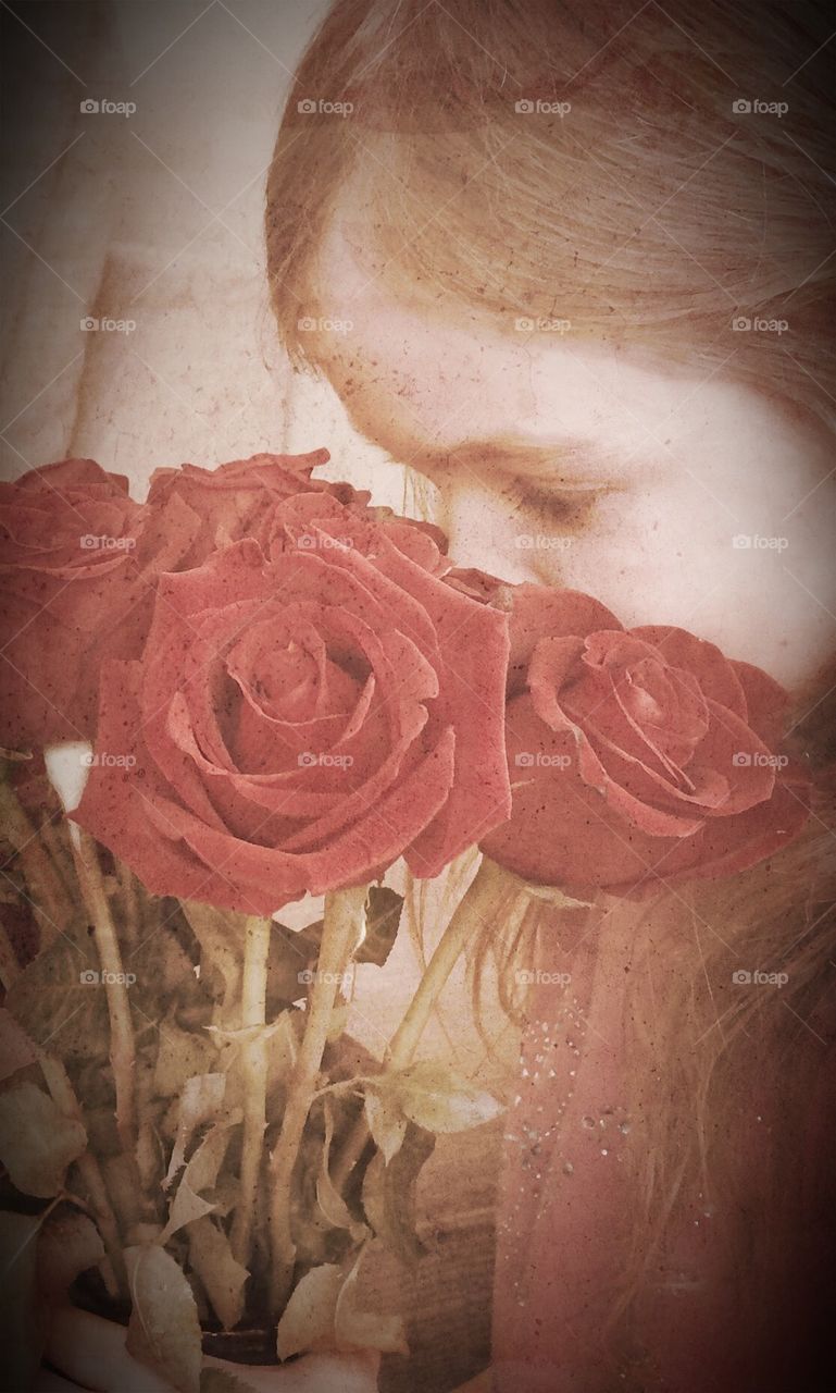 Young Girl in the Roses