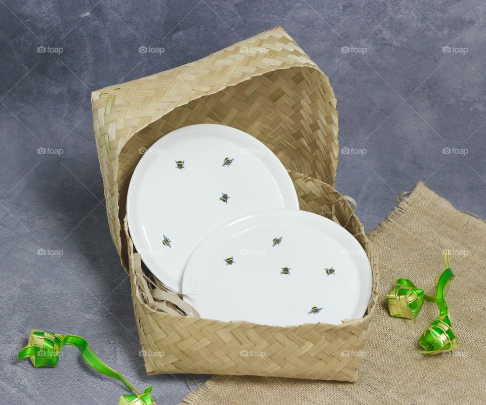 Flies plate gift set 