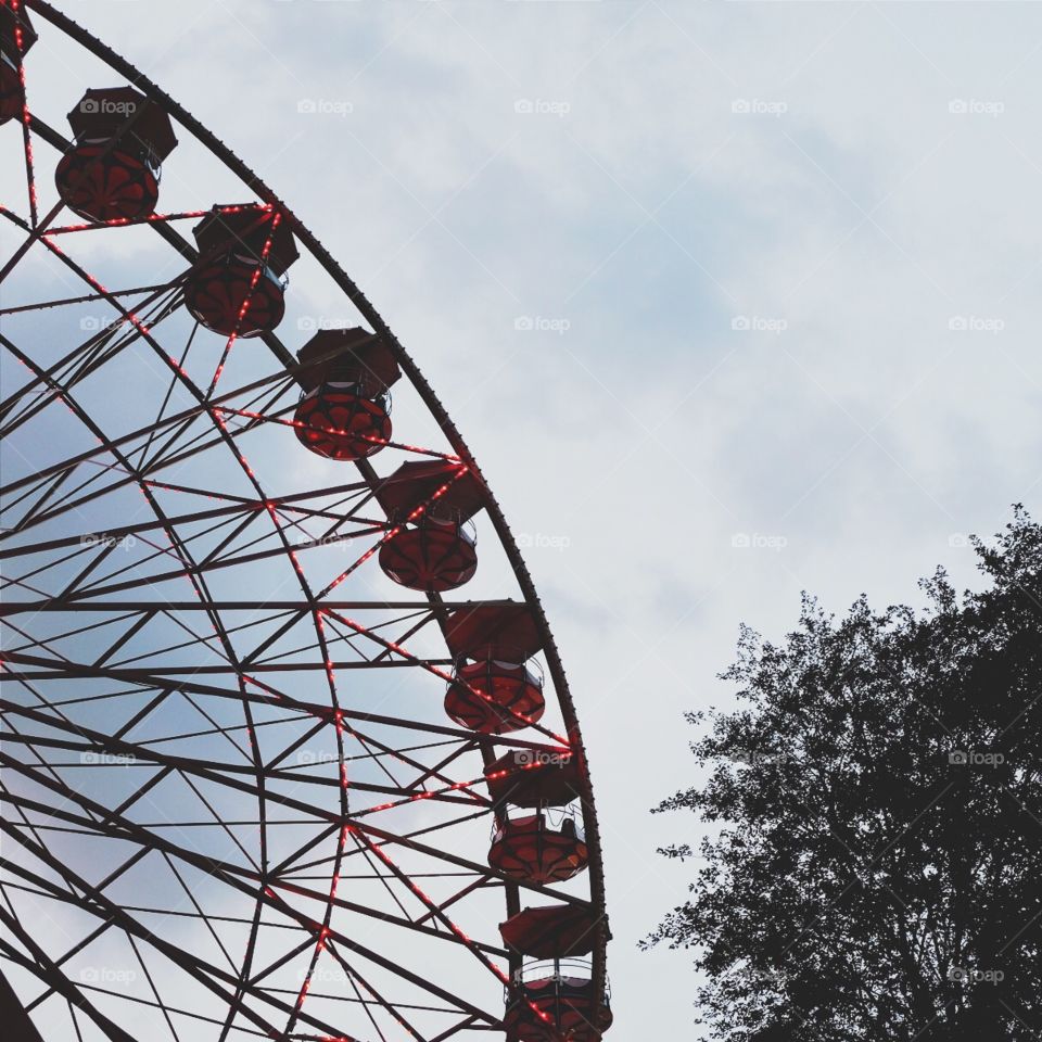 Ferris wheel at an amusement park in Jakarta, Indonesia.