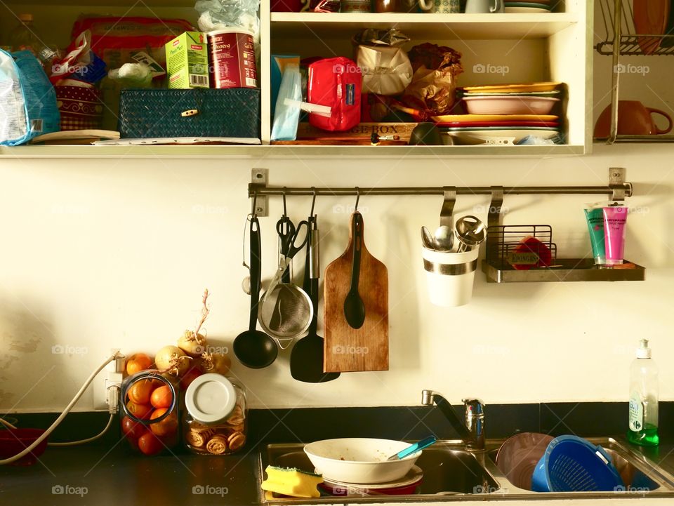 Messy kitchen 