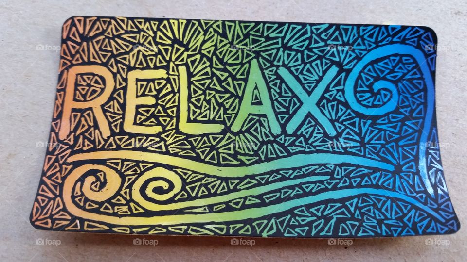 relax magic scratch tricture design artwork