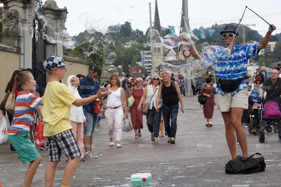 Tourists In Lucerne