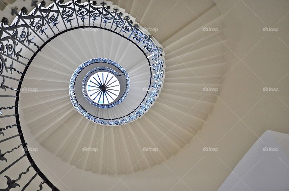 The magnificent Tulip staircase of Queen's House in Greenwich, London