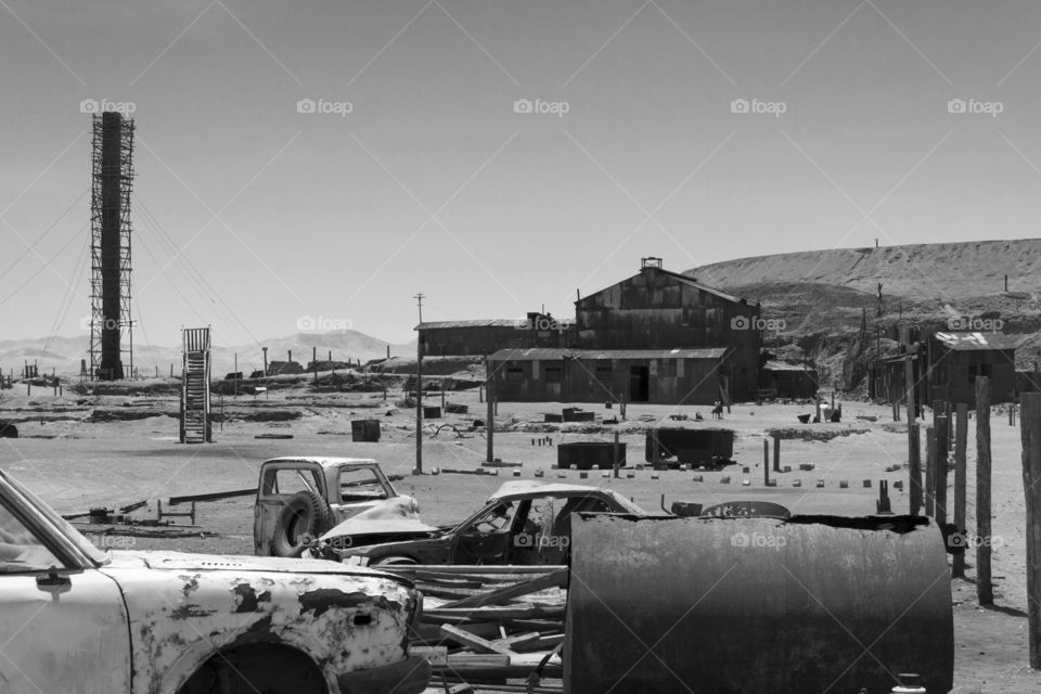 Ghost town in the Atacama Desert in Chile.