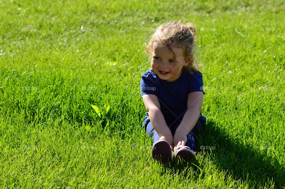 Girl on the grass series