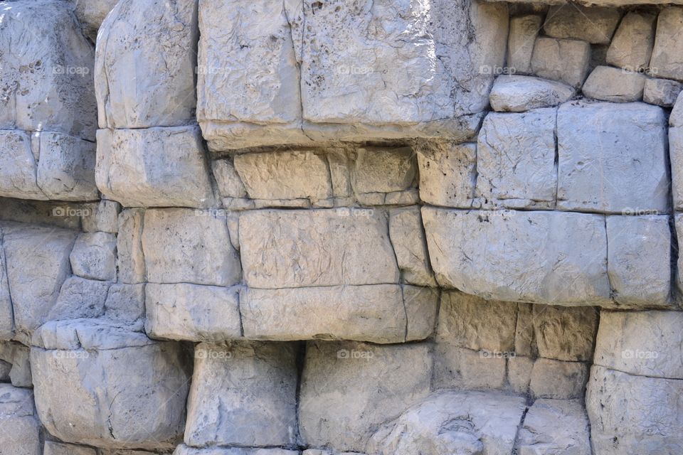 A natural-looking rock wall