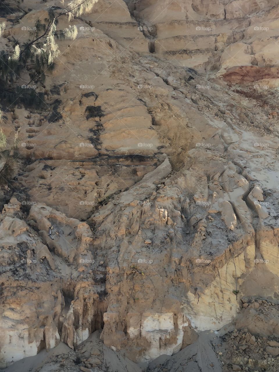 Sandstone cliff facing