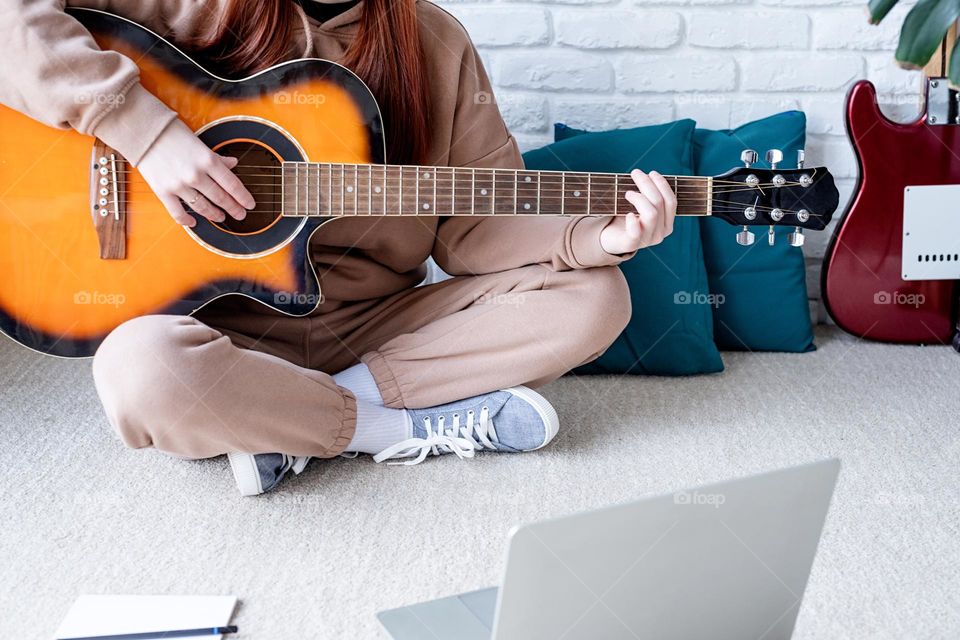 woman playing musical instruments