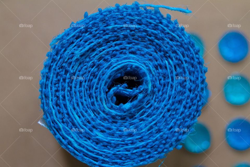 Blue mesh ribbon