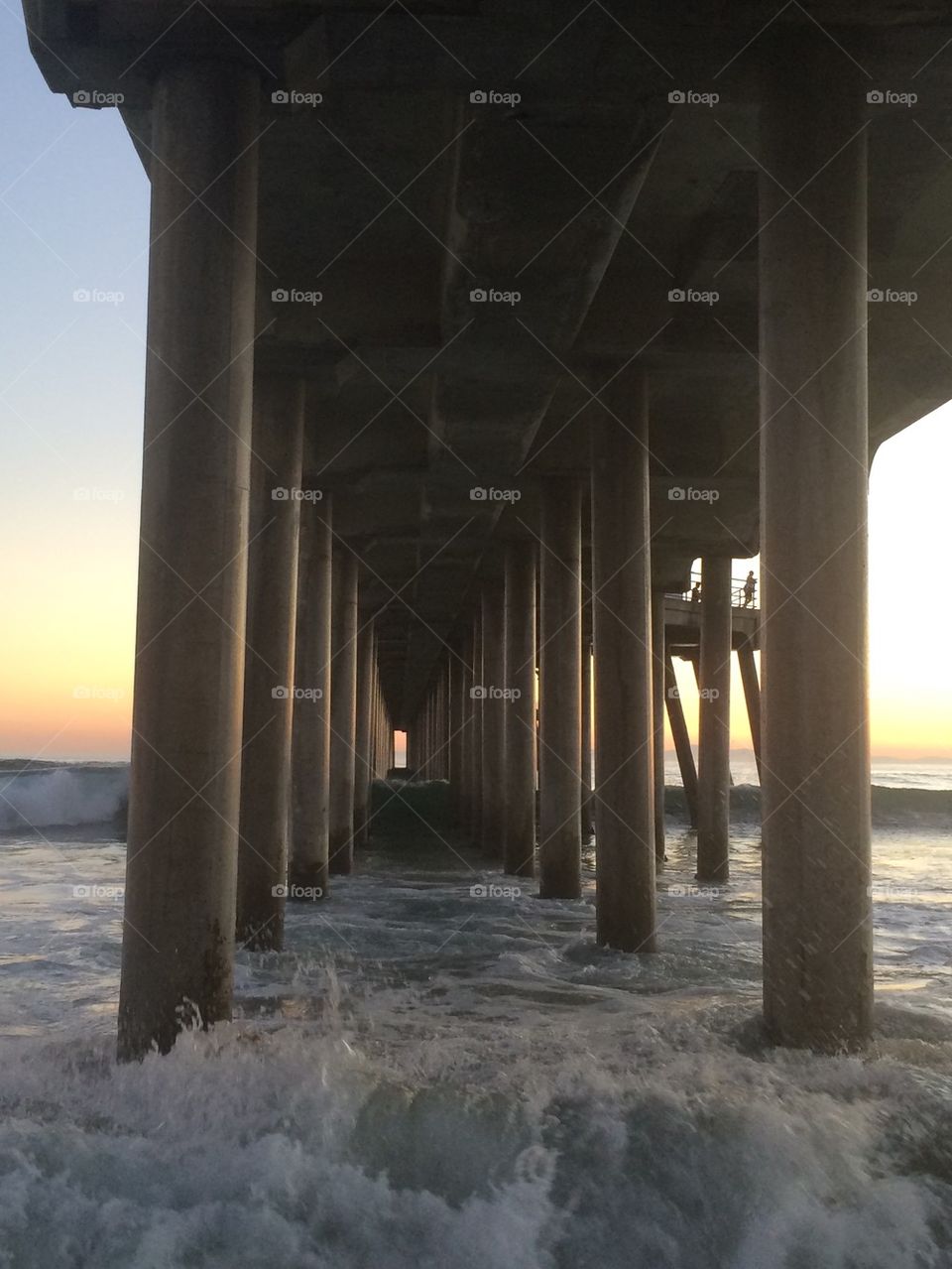 Under the Pier at Sunset