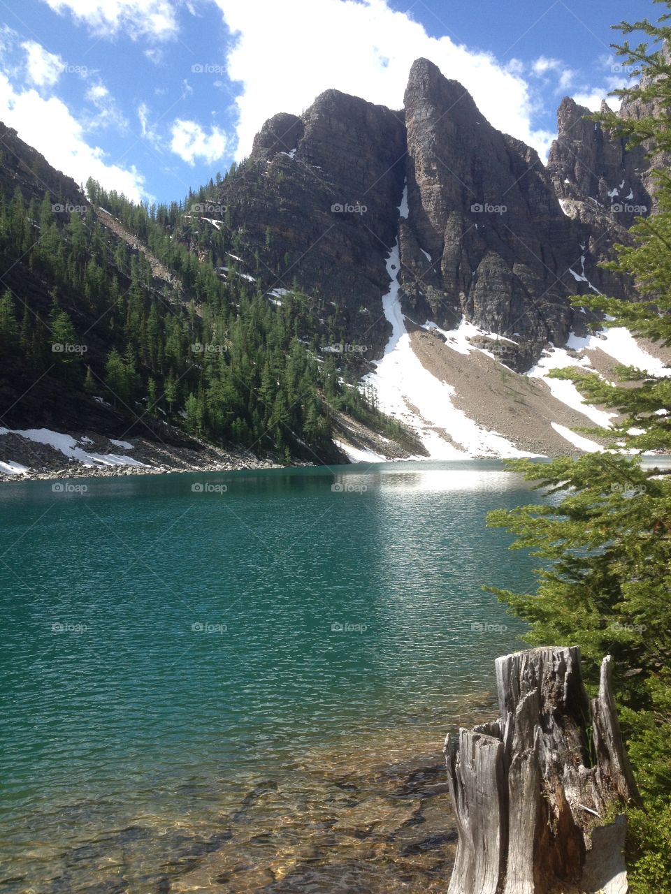 Aqua mountain lake