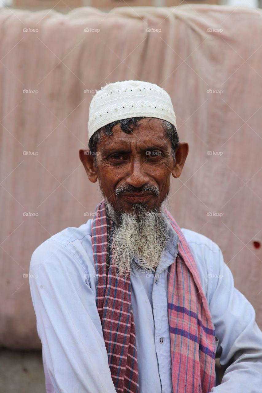 Bengali old man with beard. Bengali old man with beard