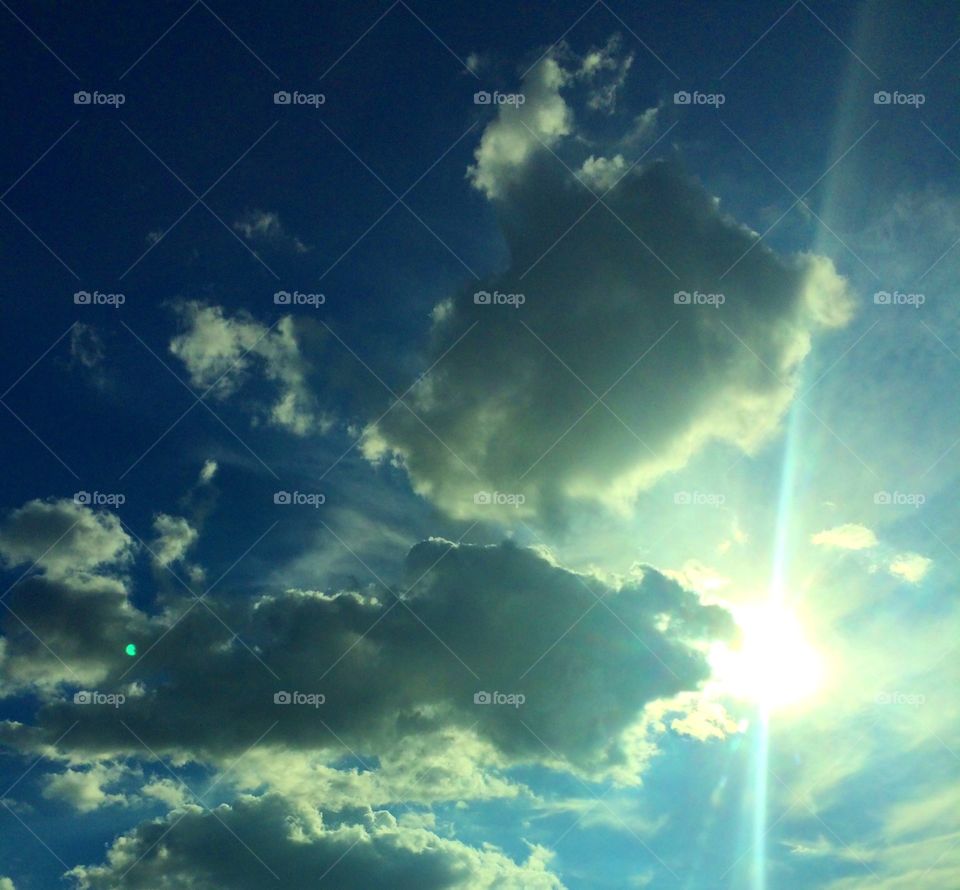 Bright Blue Sky. Beautiful Texas Sky