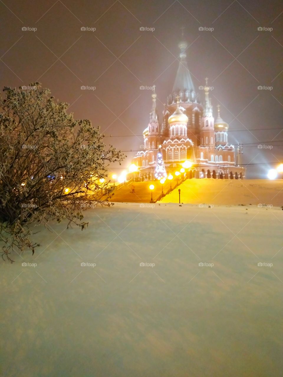 Orthodox church on winter
