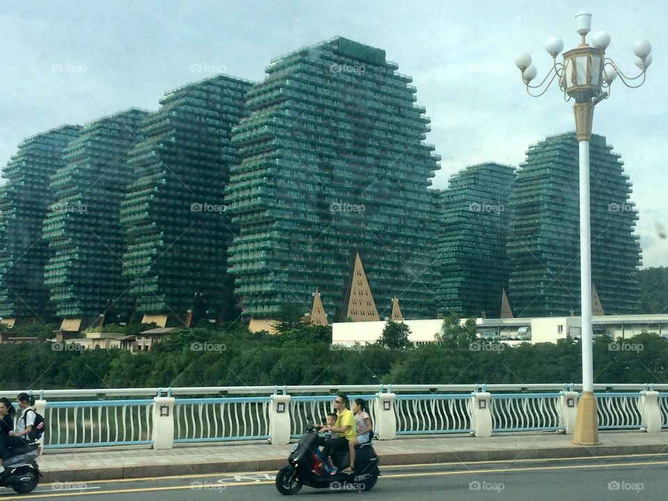 Buildings in a form of trees 
