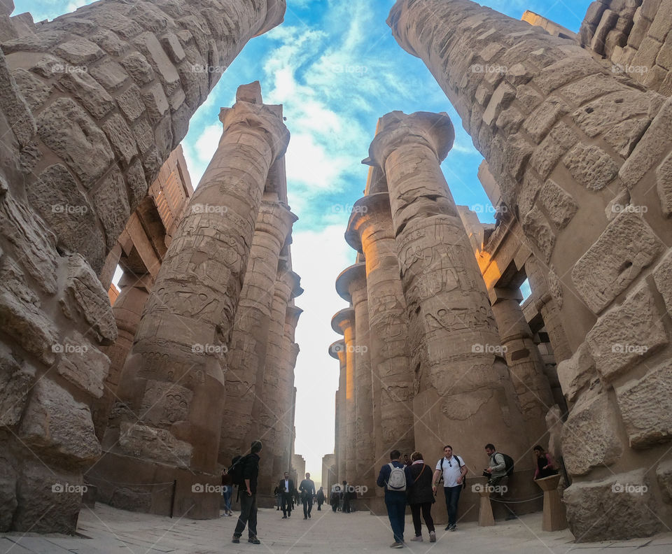 The greatest cathedral in the world , Great  of Karnak in Egypt