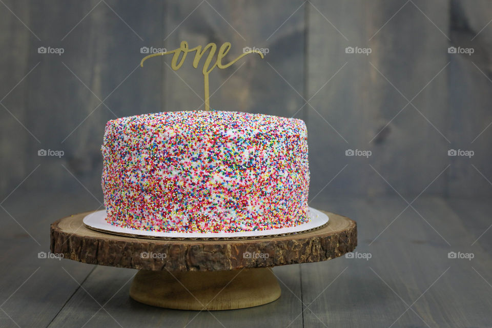 Rainbow birthday cake