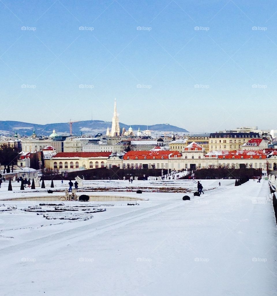 viewpoints of vienna from belvedere palace