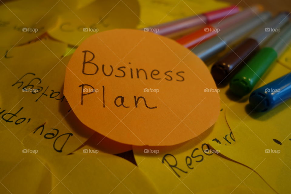 Creating a business plan requires many notes😀