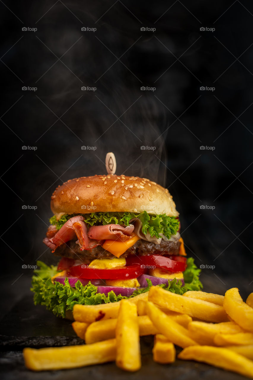 hamburger with beacon