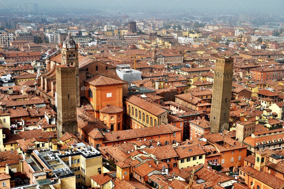 Aerial view of city scape