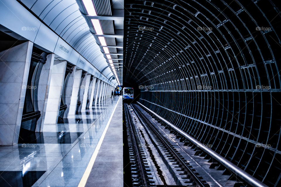Moscow modern metro  station underground 