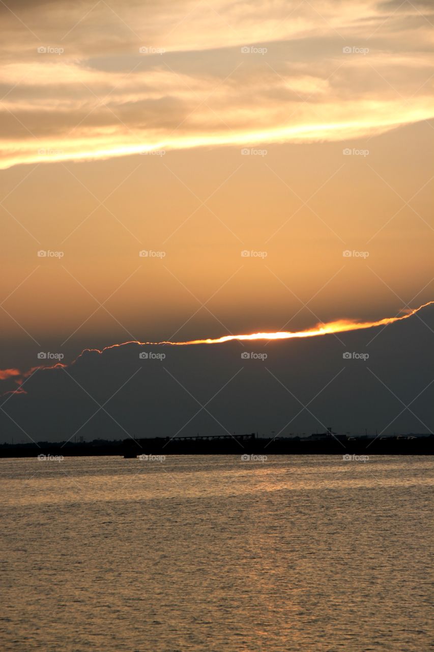 Scenic view of dramatic sky during sunset