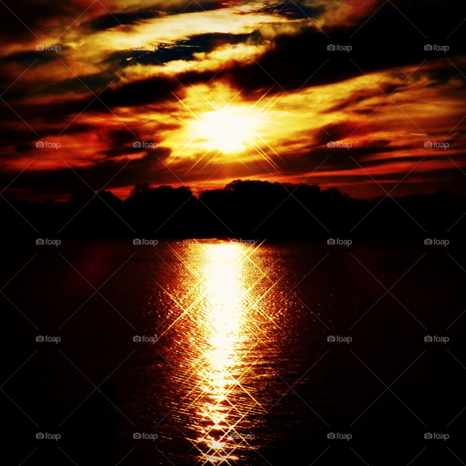 Sparkling sunset in Indiana 