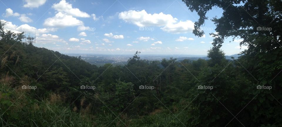 Panorama shoot from the top of Mt. Takao