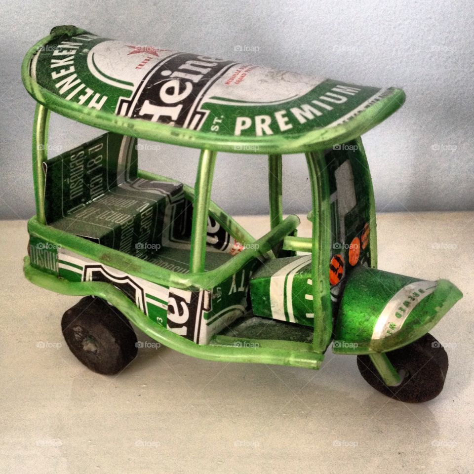 Tuk tuk made from a beer can!
