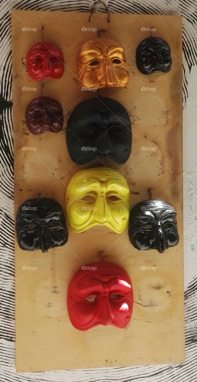 Neapolitan coloured mask 