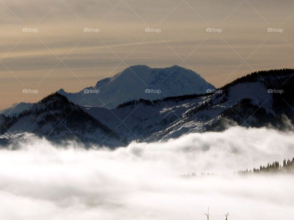 View of snowcapped mountain