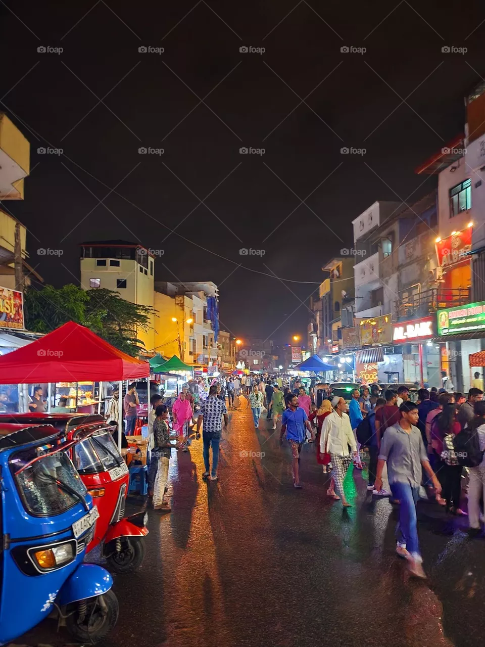 night time colombo street food