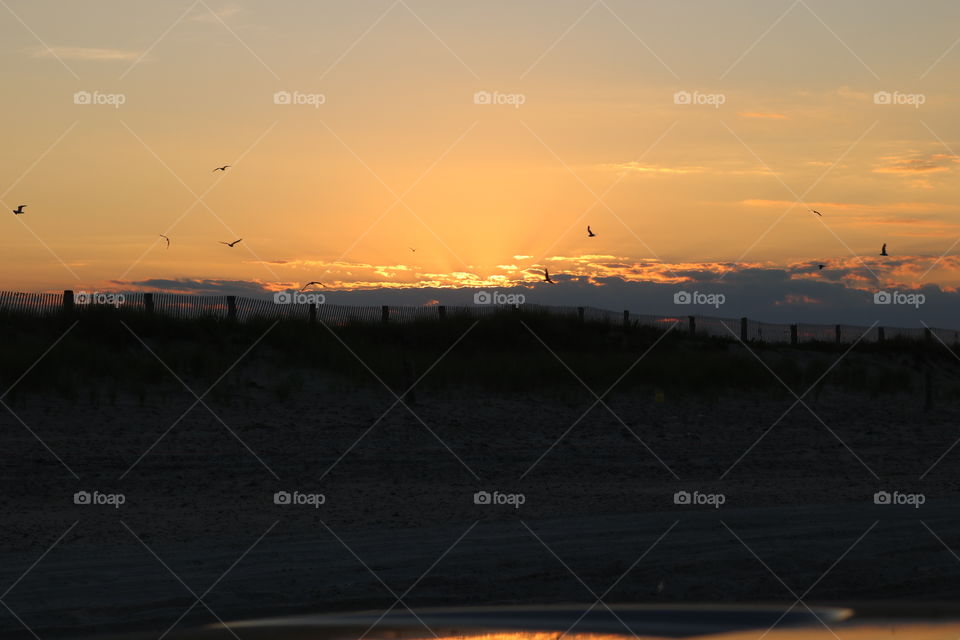 Duxbury beach sunset 