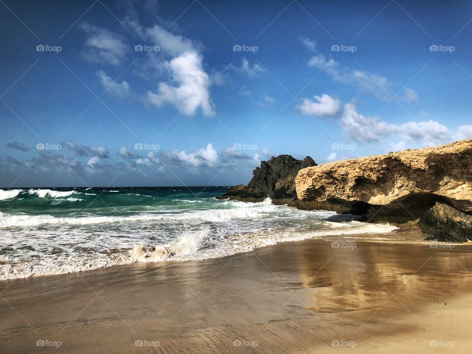 Beach in Aruba during our ATV Excursion with Carnival Sunshine Cruise 2018