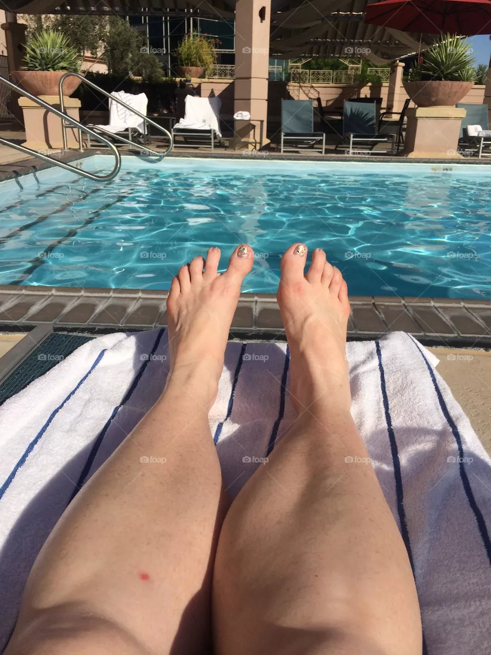 Poolside Sunning