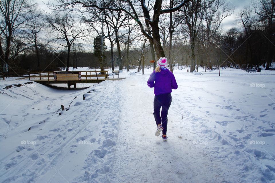 Running in the snow