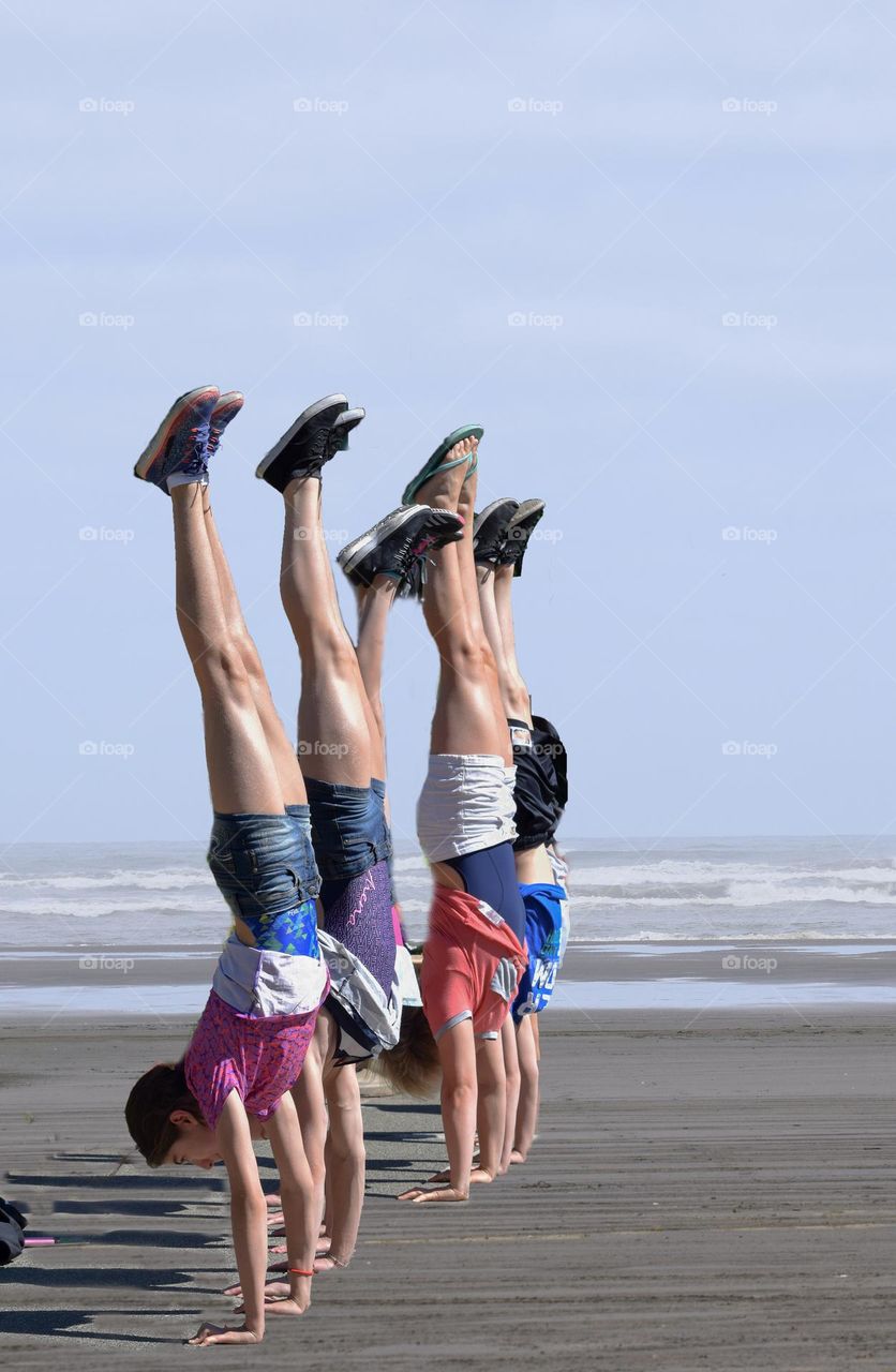 Beach stunt 