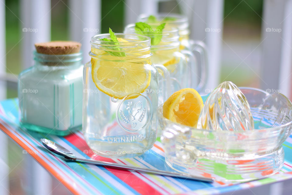 Fresh homemade lemonade