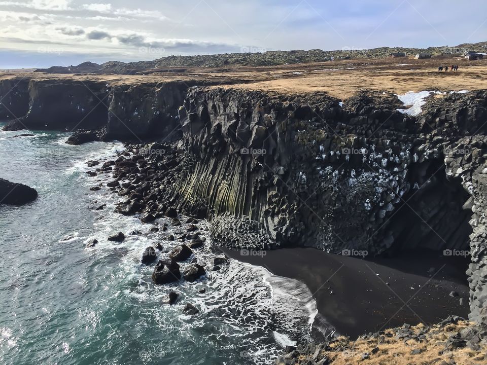Landscape of southern coast off Snaefellnes Peninsula, Iceland