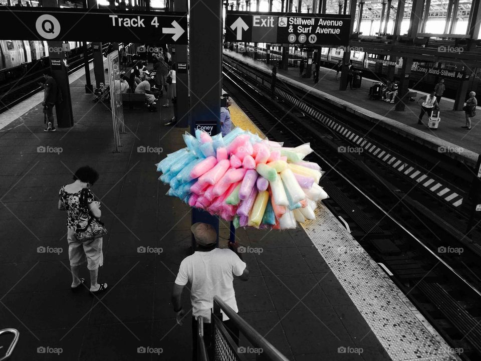 Cotton candy subway 