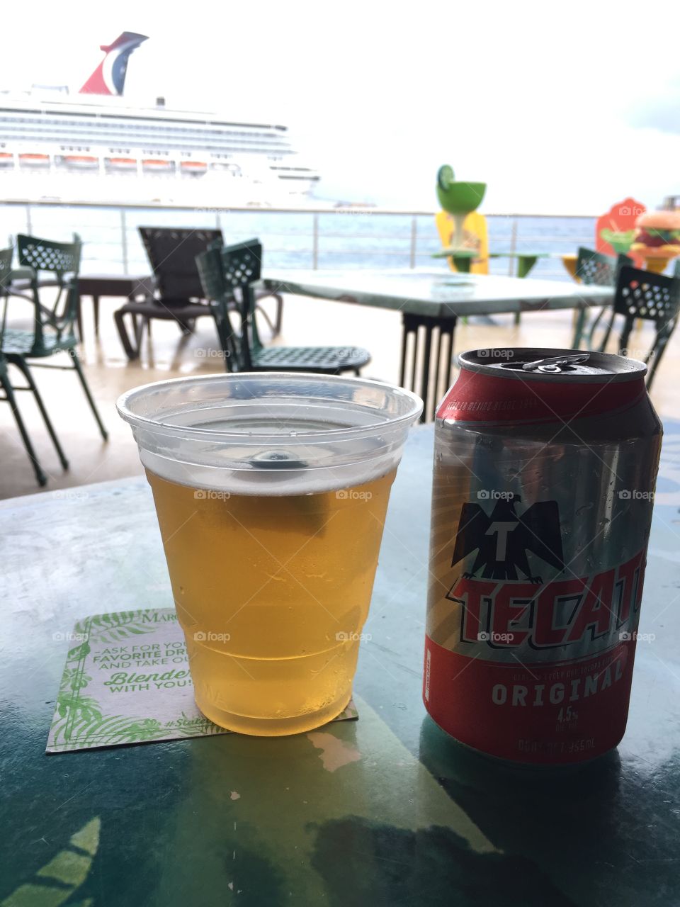Drinking Beer at cruise port