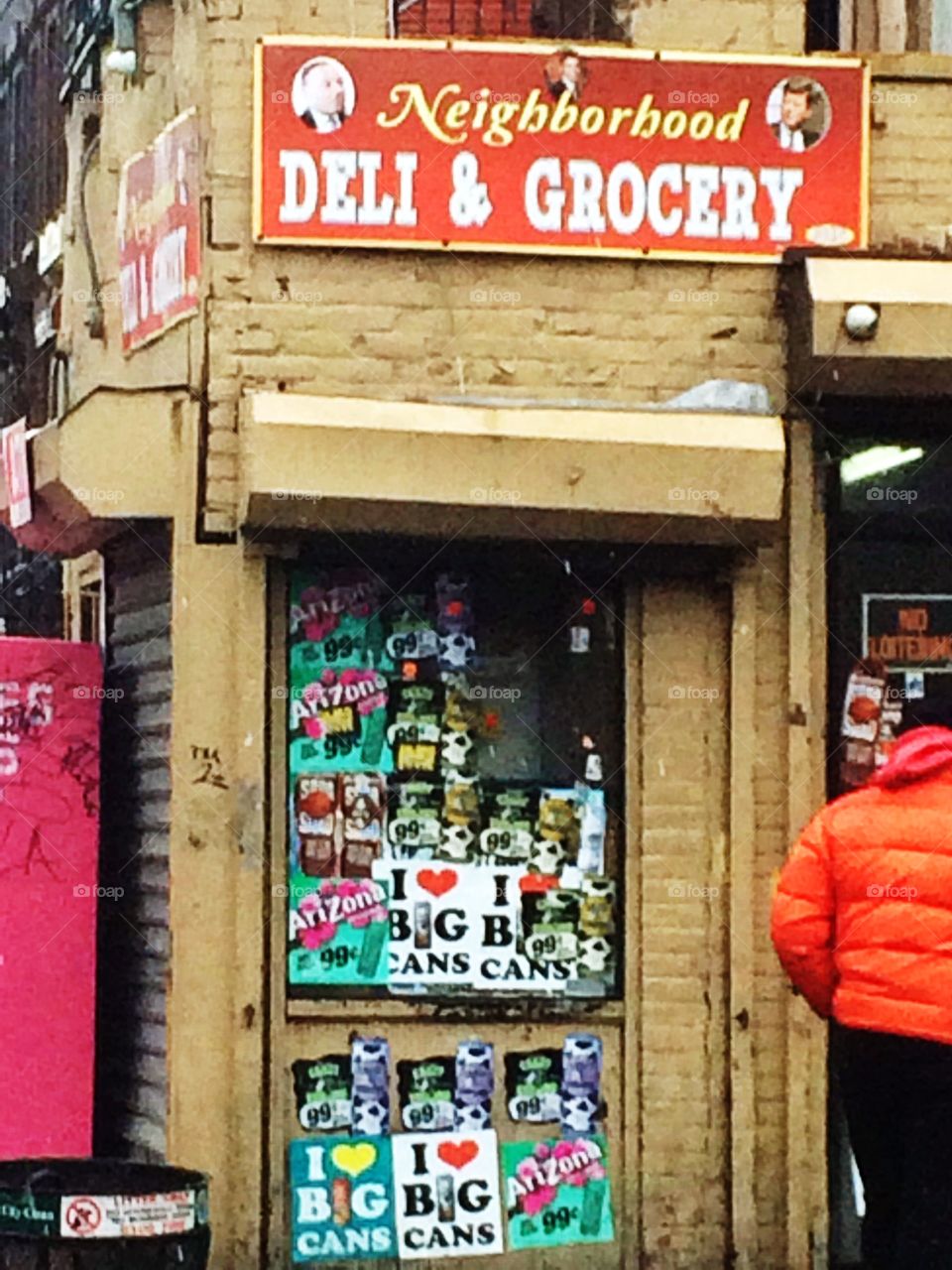 Small Corner Store With Interesting Window In Brooklyn NYC
