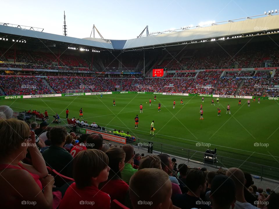 Nice atmosphere in the stadium of Psv Eindhoven