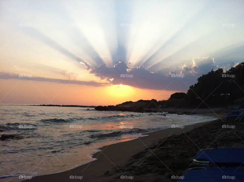 beach sky sunset greece by remalia