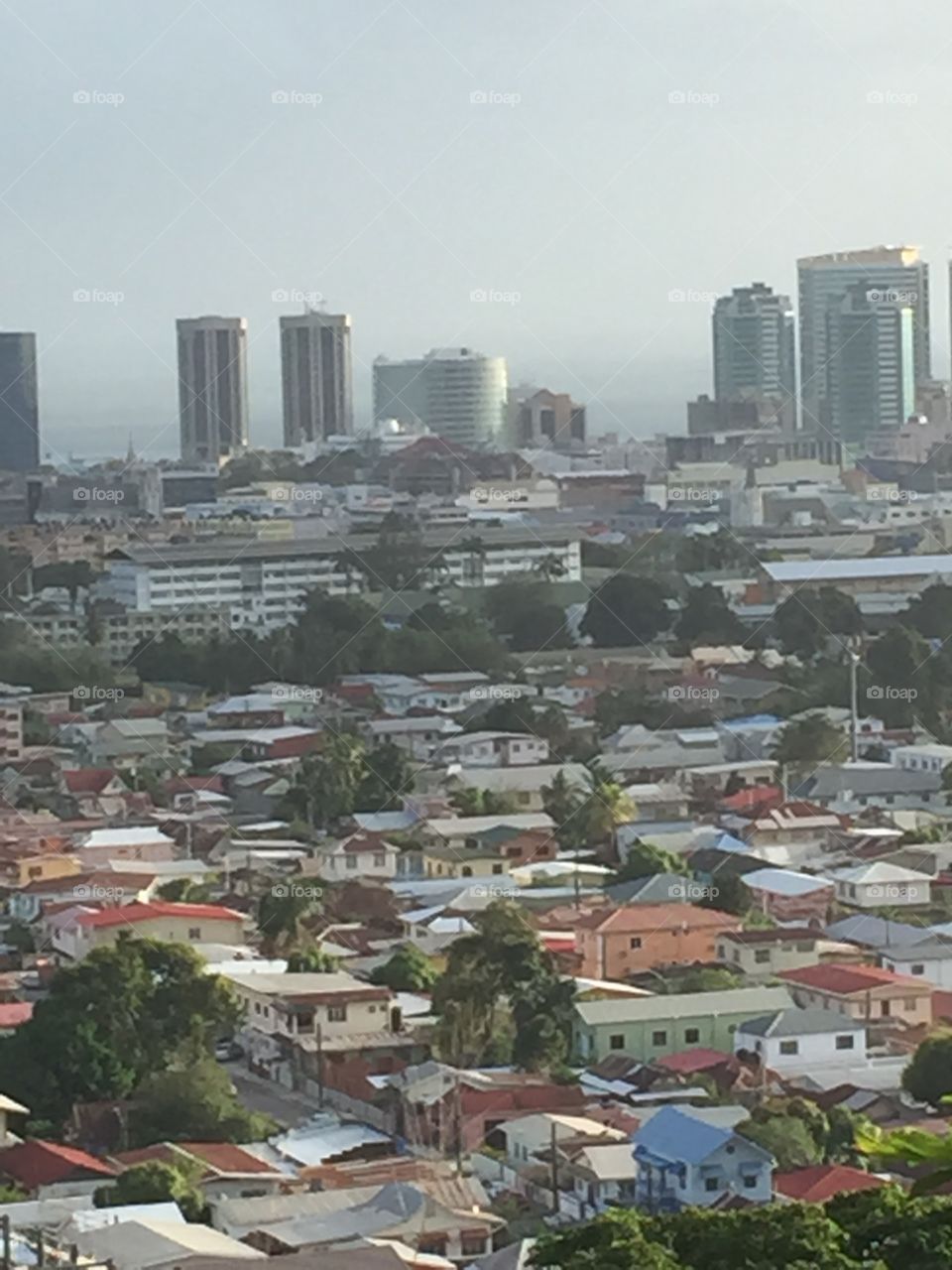 Views from on high. Port-of-Spain, Trinidad from the mountain top. 