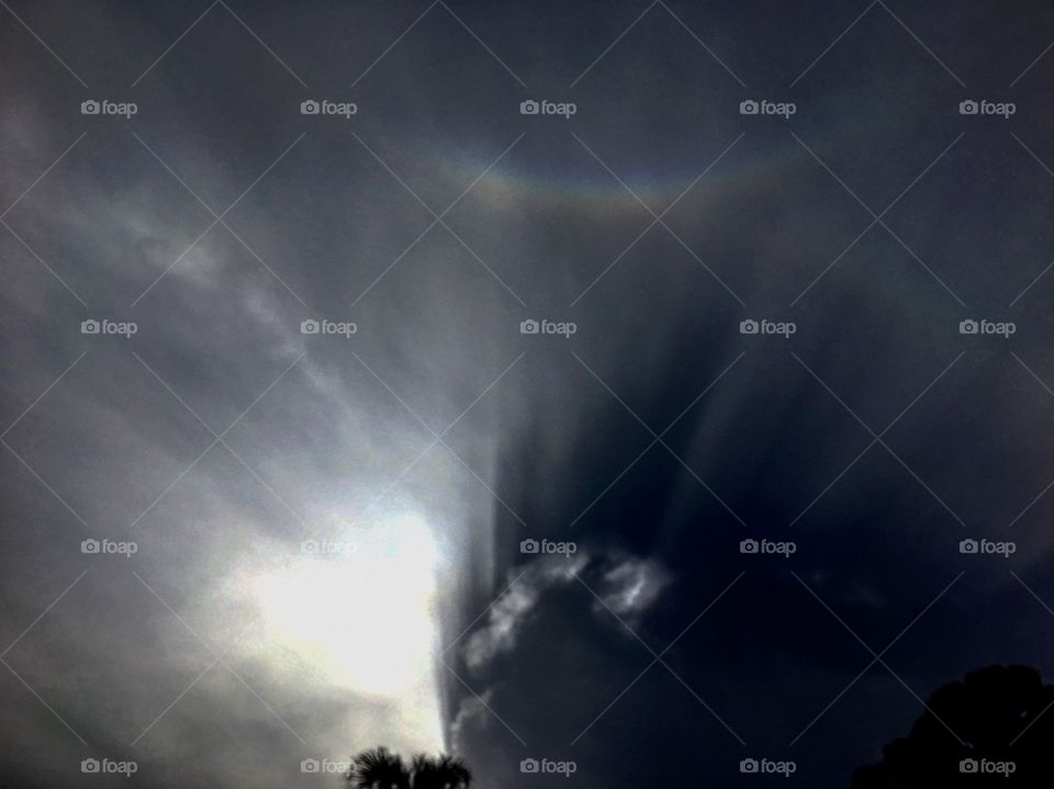 Interesting form of a rainbow 