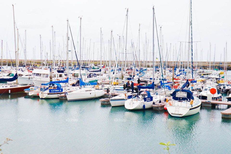 Howth Harbour in Ireland 