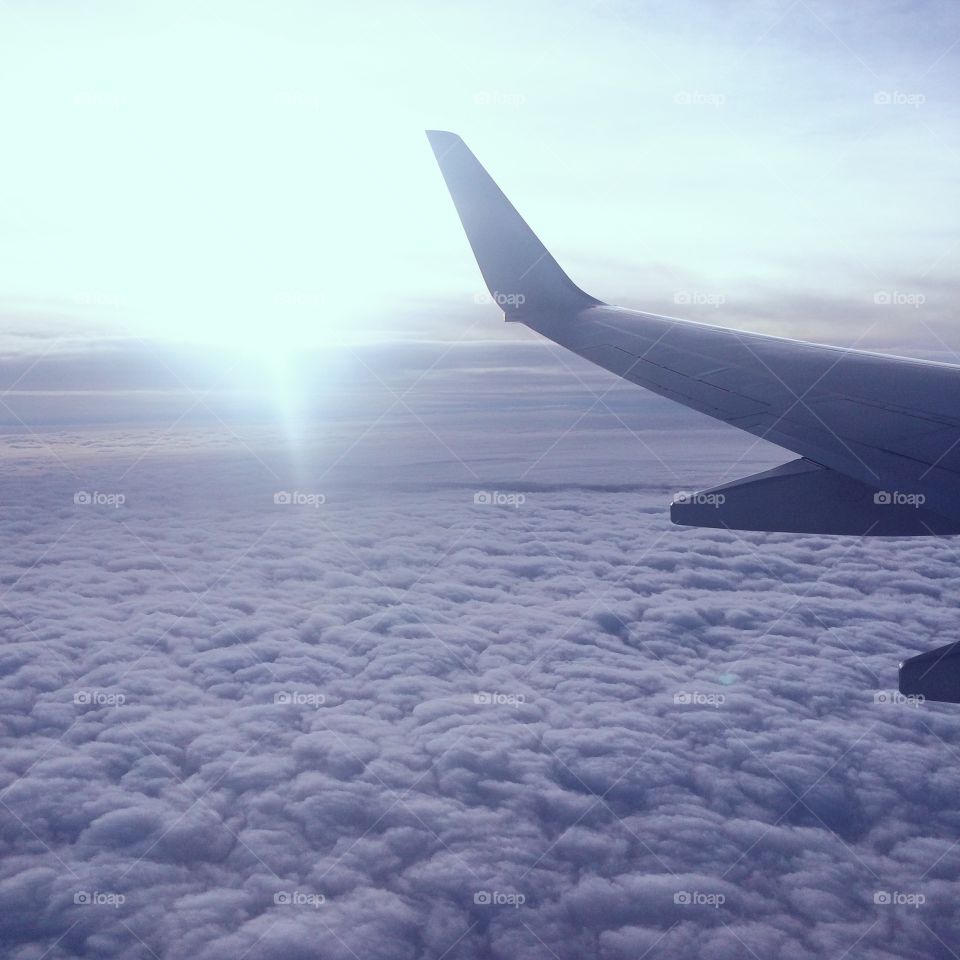 A photograph from the plane on the way to LA
